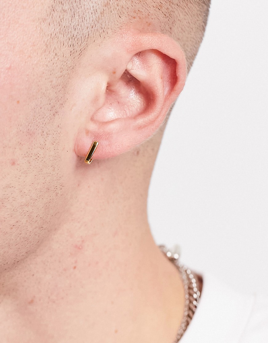 The Status Syndicate gold plated hook earrings