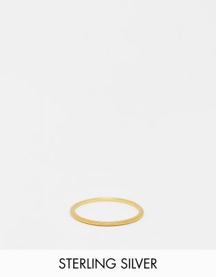 The Status Syndicate gold plated slim band ring | ASOS
