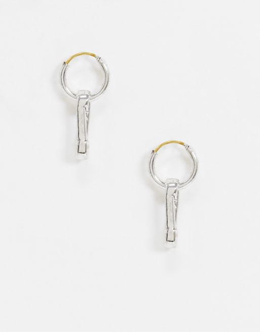 Status Syndicate lock and key earrings