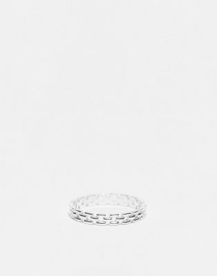 The Status Syndicate sterling silver chain link ring