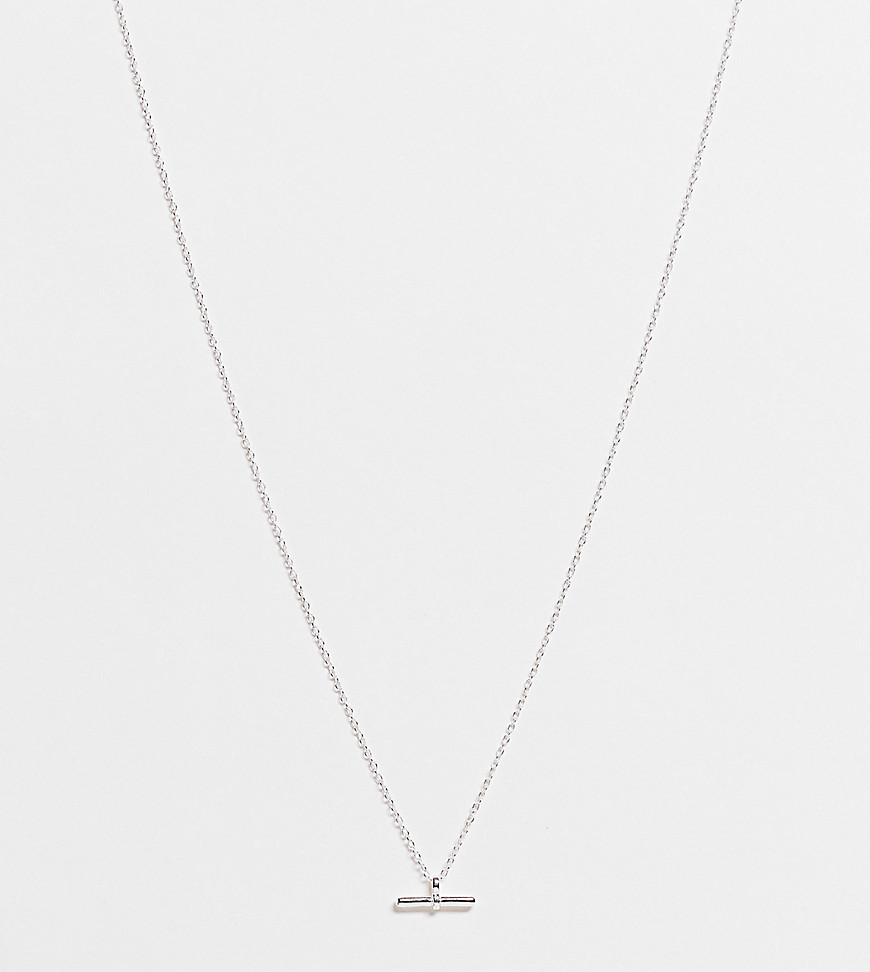 The Status Syndicate Sterling Silver T-Bar Necklace