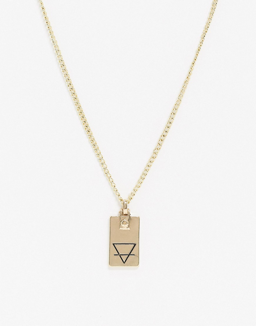 The Status Syndicate triangle necklace-Gold