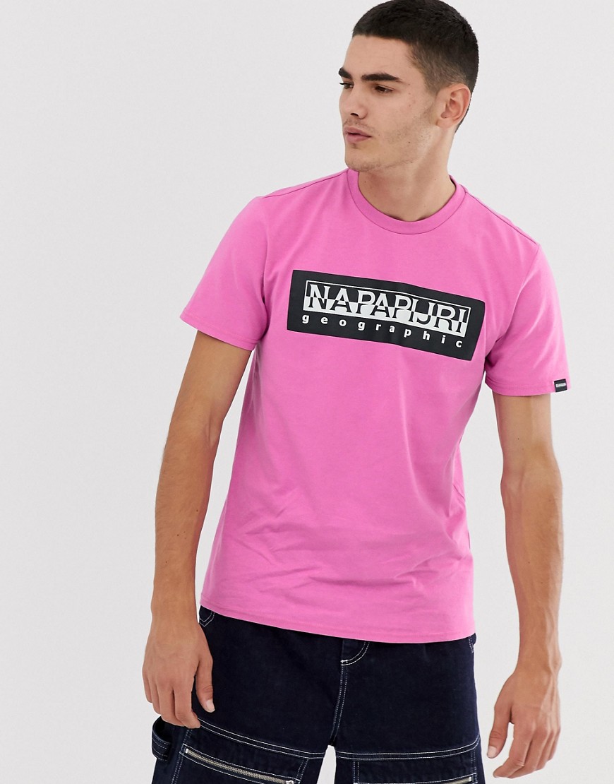 The Tribe Geographic T-shirt i pink fra Napapijri