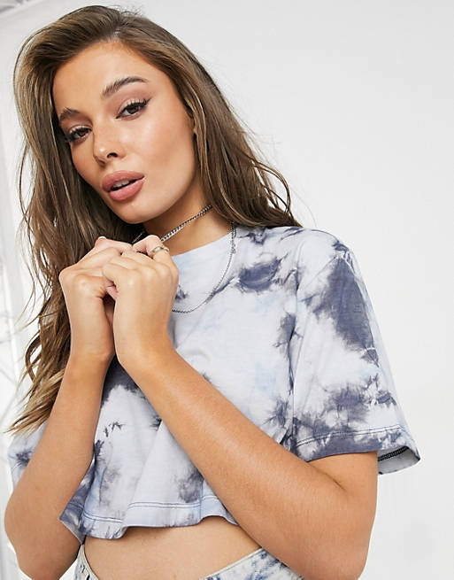 The Wellness Project Lounge t-shirt in navy tie dye