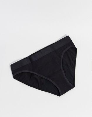 Thinx - Period Proof - Slip bikini in cotone organico nero | ASOS