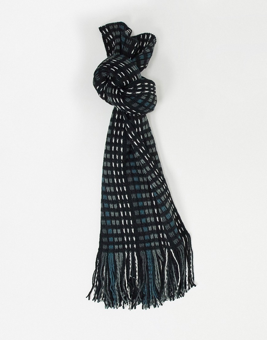 Thomas Calvi - Sjaal met patroon-Zwart