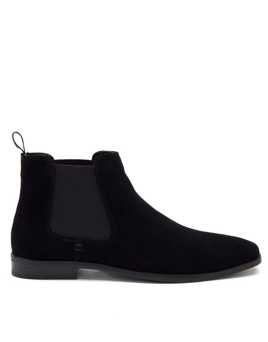Thomas Crick addison formal chelsea boots in black suede