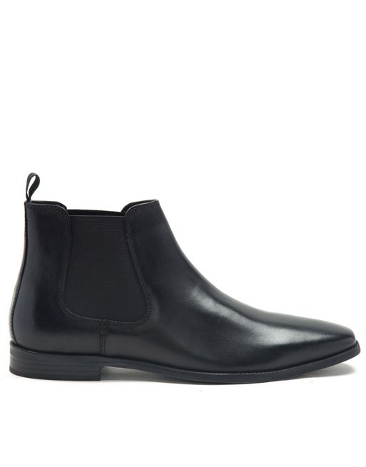 Thomas Crick addison formal leather chelsea boots in black | ASOS