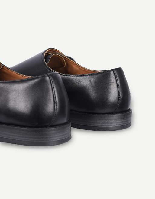 Thomas Crick Aubry leather double monk shoes in black, 4 of 7