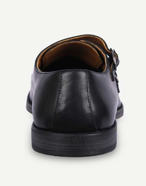 Thomas Crick Aubry leather double monk shoes in black, 7 of 7
