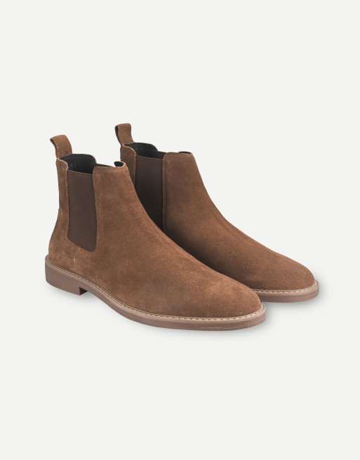 Thomas Crick Brando suede chelsea boots in cognac, 2 of 7