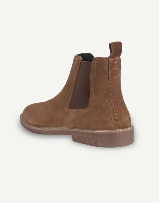 Thomas Crick Brando suede chelsea boots in cognac, 3 of 7