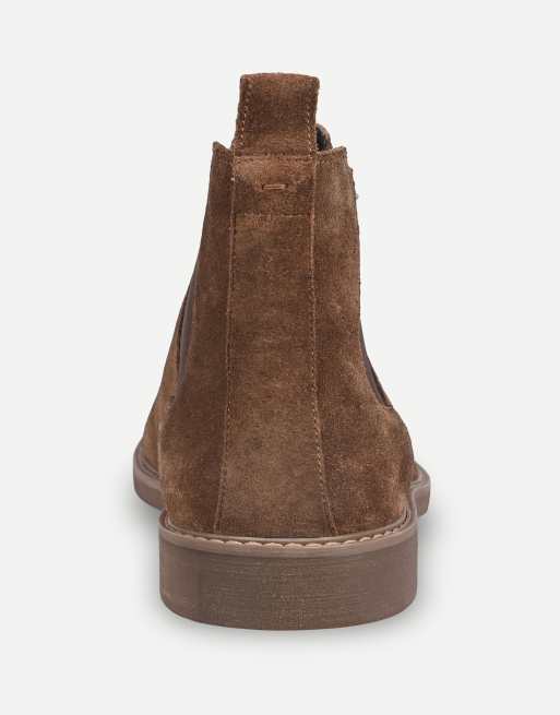 Thomas Crick Brando suede chelsea boots in cognac, 7 of 7