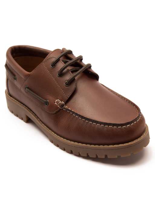 THOMAS CRICK 'CAPE' men's leather casual lace-up boat shoes in