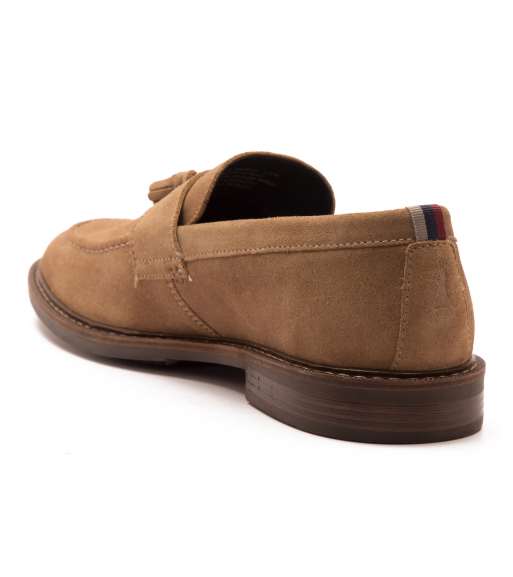 Thomas Crick 'clinton' men's leather tassel formal loafer shoes in brown suede, 4 of 4