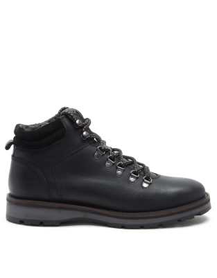 Thomas Crick - Dekker - Bottines casual en cuir style chaussures de randonnée - Noir