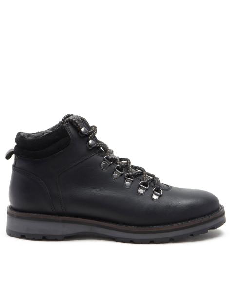 THOMAS CRICK DEKKER hiker style casual leather boots in black - view 1