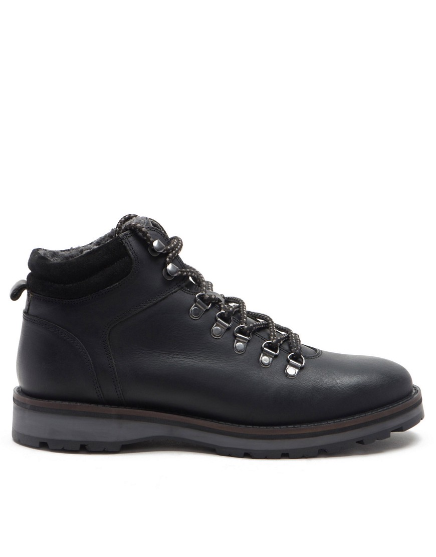 Thomas Crick dekker hiker style casual leather boots in black