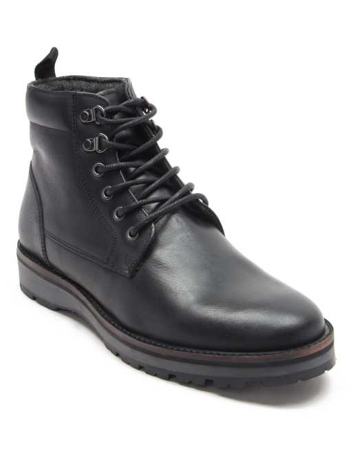 Black hiker cheap style boots