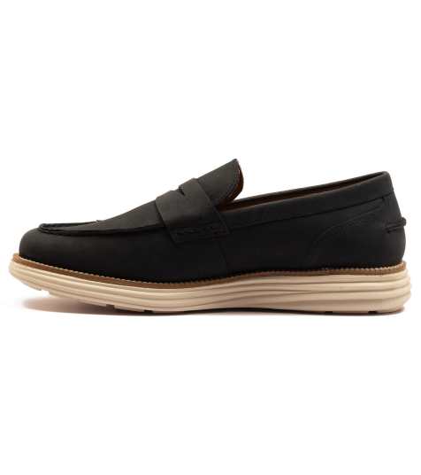 Thomas Crick 'dimarco' men's leather slip-on casual loafer shoes in navy - view 1