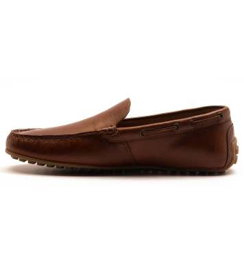  'duval' men's suede leather slip-on casual loafer shoes in wood