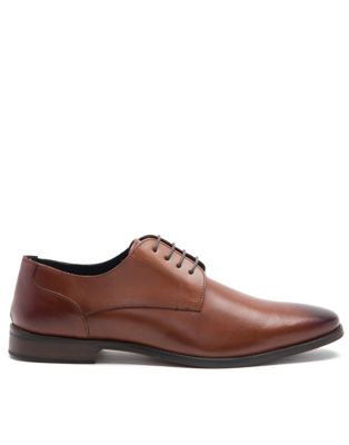  falcon derby formal leather lace-up shoes in tan