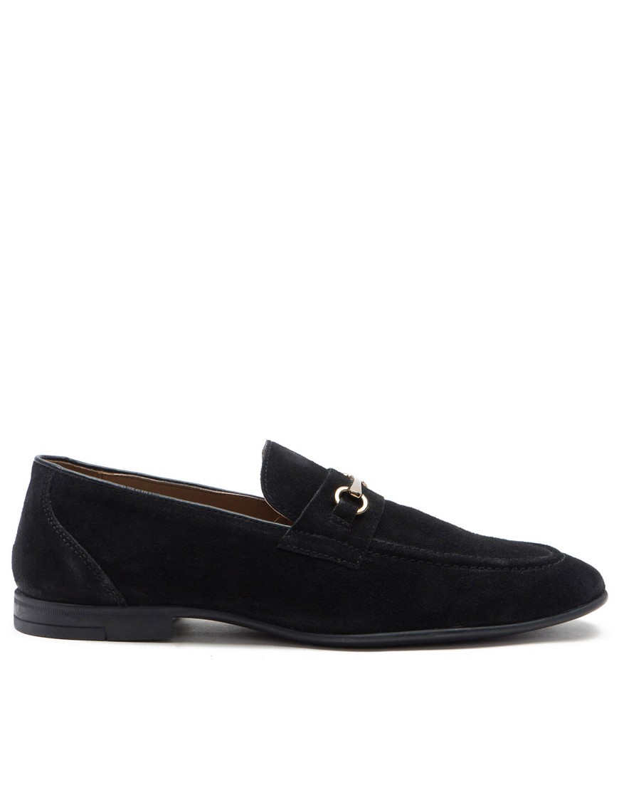 Thomas Crick farrel formal loafer slip-on leather shoes in black suede