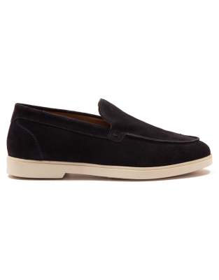  'FENWAY' men's suede leather slip-on casual loafer shoes in universe suede