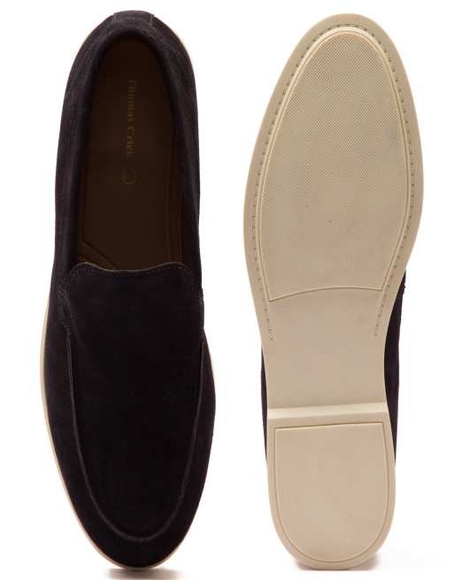 THOMAS CRICK 'FENWAY' men's suede leather slip-on casual loafer shoes in universe suede, 3 of 4