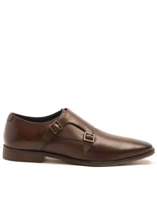 Thomas Crick - Fetz - Chaussures élégantes en cuir avec double bride - Marron - view 1
