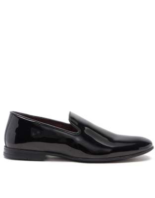  FRANKIE formal patent leather loafer shoe in patent black 