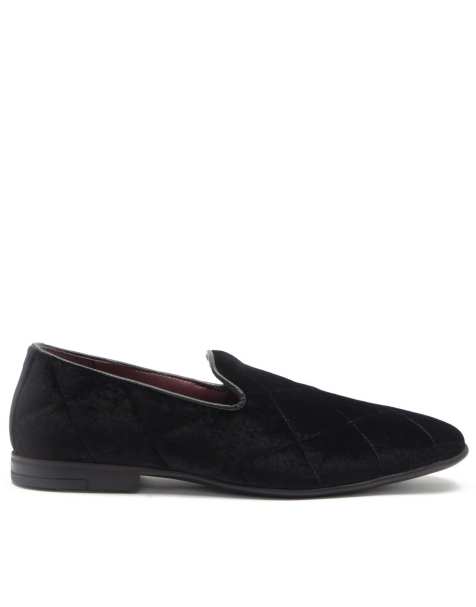 Thomas Crick - Gamble - Mocassins à enfiler en daim - Noir - view 1