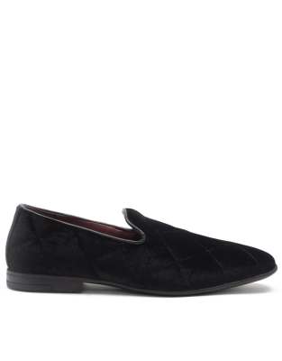 Gamble - Slip-on-Loafer in Schwarz aus Samt und Leder Schwarz 41