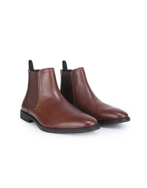 Thomas Crick Griffin leather chelsea boot in brown, 2 of 4