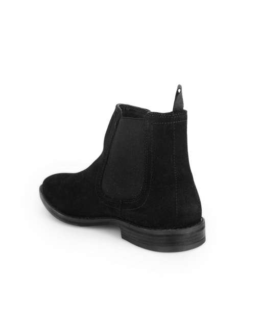 Thomas Crick Griffin suede leather chelsea boot in black suede, 4 of 4