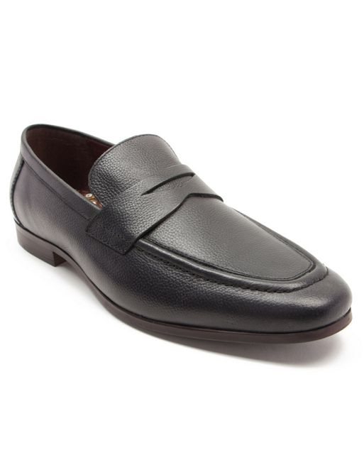 Thomas Crick harley loafer leather slip-on loafer shoes 350s in black