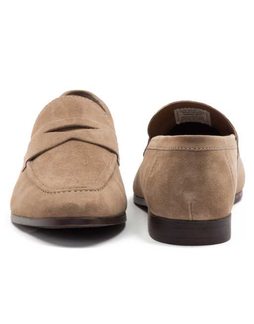 THOMAS CRICK HARLEY loafer suede leather slip-on loafer shoes in light brown , 2 of 4