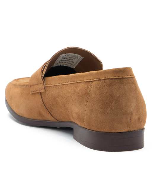 THOMAS CRICK HARLEY loafer suede leather slip-on loafer shoes in light stone , 3 of 4