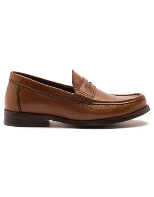  'LAKELAND' men's slip-on formal leather loafer shoes in tan 