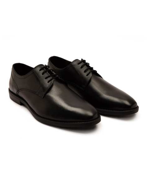 Thomas Crick Lanner leather formal derby shoes in black - view 1