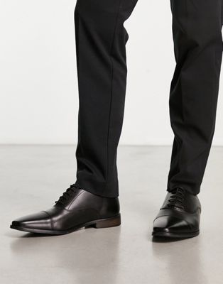Thomas Crick leather oxford lace up shoes in black