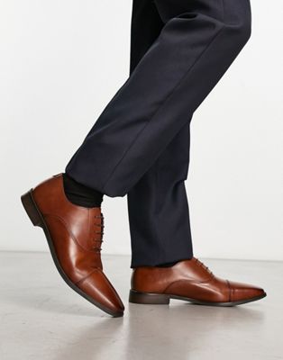 Thomas Crick leather oxford lace up shoes in tan