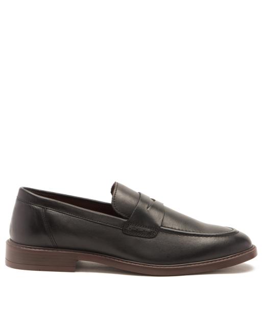  Thomas Crick lucas loafer formal leather slip-on shoes in black