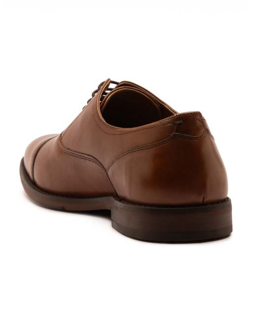 Thomas Crick Merlin leather oxford toecap shoes in tan, 2 of 4