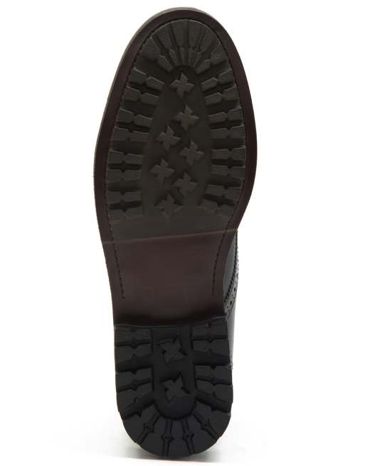 THOMAS CRICK NESSER brogue lace-up leather ankle boots in black , 4 of 4