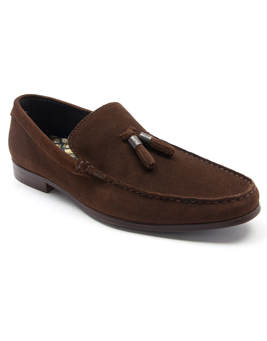 Thomas Crick picard loafer tassel men’s formal leather shoes in chocolate-Brown