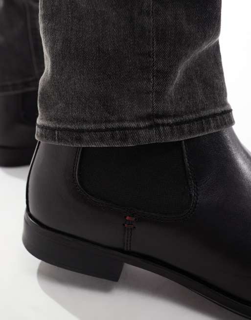 THOMAS CRICK REGGIE formal leather chelsea zip boots in black , 2 of 4
