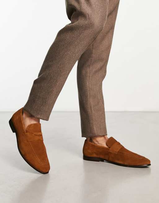 Tan suede loafers on sale mens