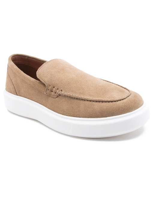 THOMAS CRICK STORM casual loafer comfortable slip-on leather shoes in taupe 