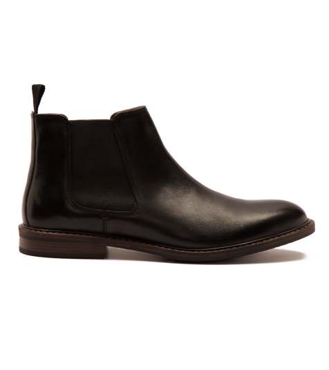 THOMAS CRICK 'TRUMAN' men's formal leather chelsea boots in black - view 1